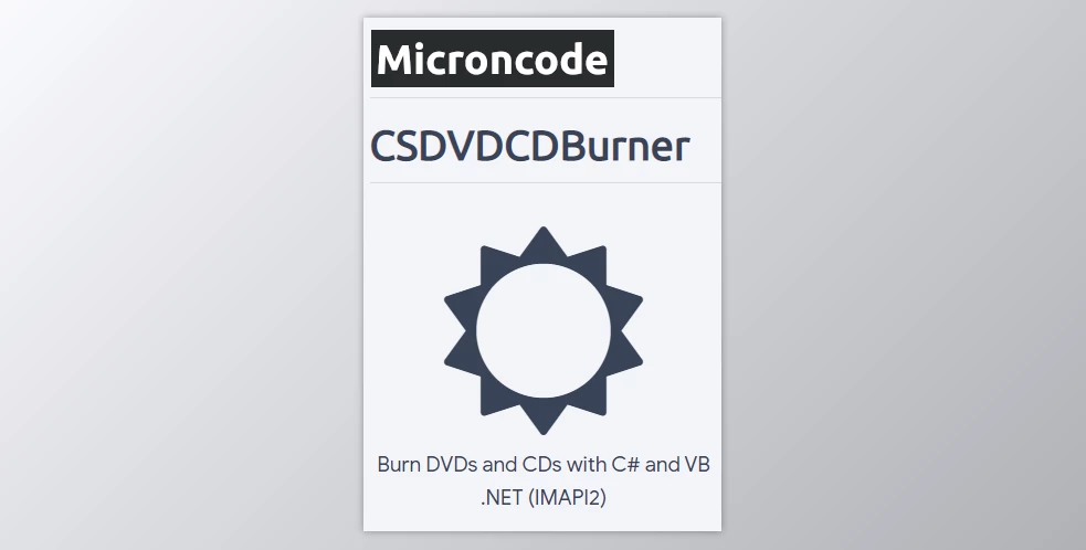 Microncode CSDVDCDBurner